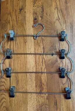 Vintage Metal 4-Tier Space Saving Pants and Skirt Hanger with LR Branded Clips
B